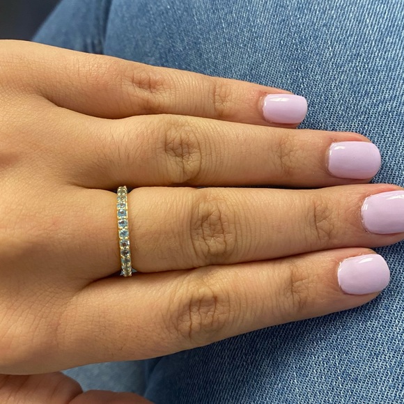 14K Yellow Gold Eternity Band - Picture 3 of 5